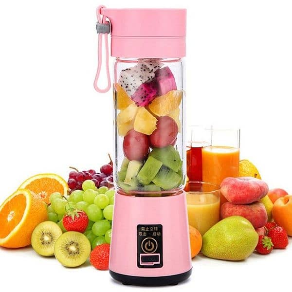 Juicer Blender 6 Blades USB Portable 380ml Mini Fruit Bottle 3