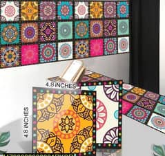 Mandala Tile Stickers - Self-Adhesive & Decorative
