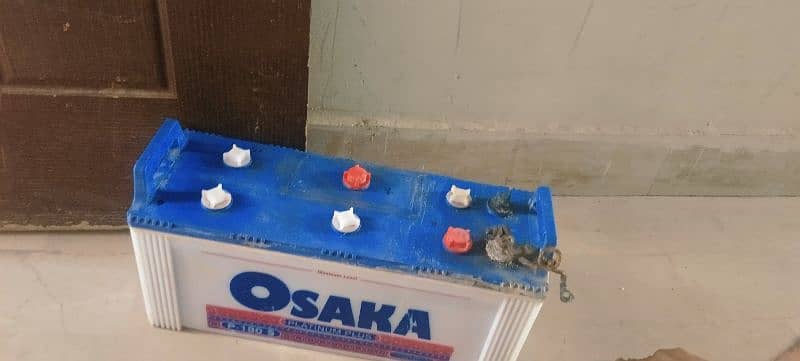 21 plate Osaka battery 6 month use 2 hour backup with fan bulb 0
