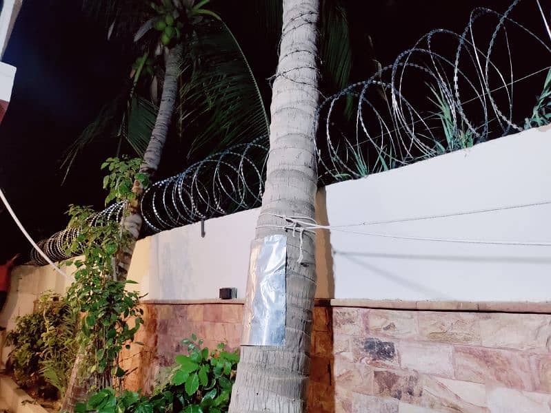 BOUNDARY WALL SECURITY RAZOR WIRE AND ELECTRIC FENCE AVAILABLE 2