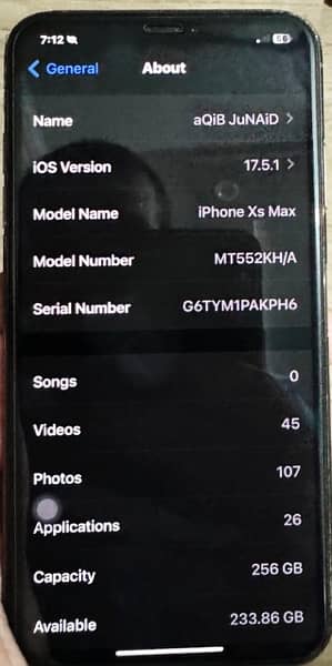 Iphone X Max PTA approved 2