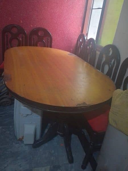 We are shifting  Good condition table & chair solid wood 3