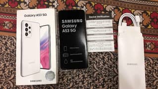 scratchless galaxy a53 white. official pta