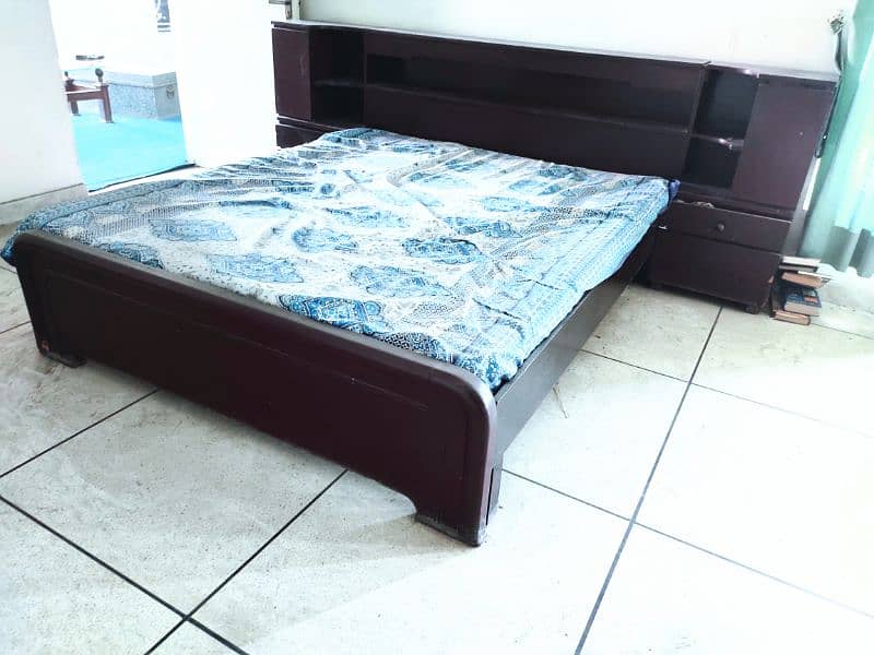 Bed set , Wooden King Size Bed with Mattress Big size Bed 1
