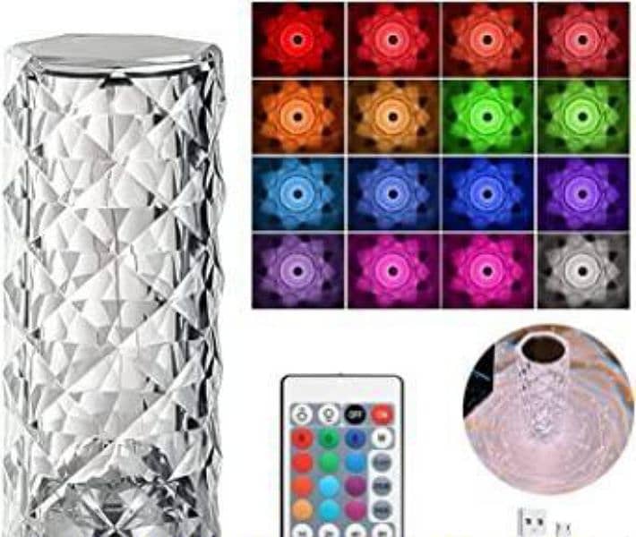 Rechargeable crystal diamond table lamp 2