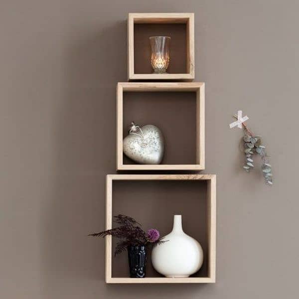 wooden decorations pieces wall mounted shelves 5