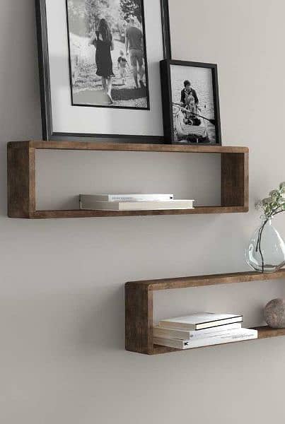 wooden decorations pieces wall mounted shelves 6