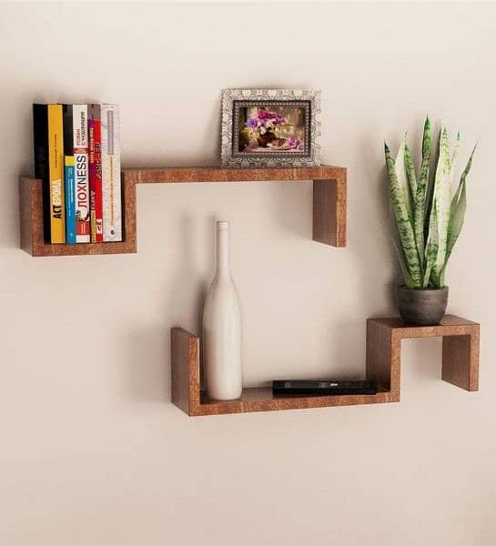 wooden decorations pieces wall mounted shelves 12