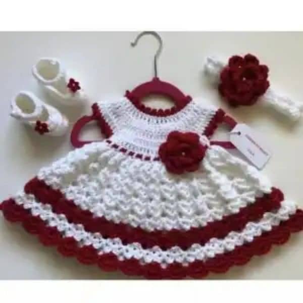 Crochet baby frocks for born baby till 1.5 year 8