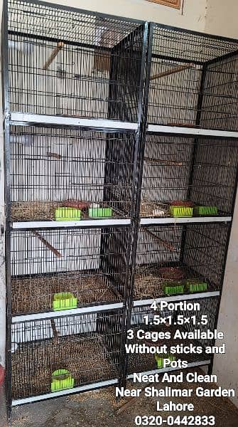 1.5x1.5 4 paortion 3 cages fir sale 0