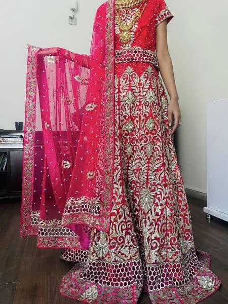 Bridal lehnga/ barat lehnga with complete matching bridal set 0