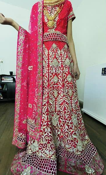 Bridal lehnga/ barat lehnga with complete matching bridal set 2