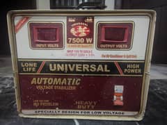 UNIVERSAL 7500 WATT AUTOMATIC VOLTAGE STABILIZER 0