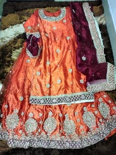 Bridal (Mehndi) Heavy Lehnga & Long Shirt