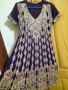 Purple frock with garara for party & wedding
