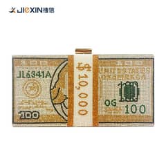 Money Shoulder Bag Dollar Bill Purse Cylindrical Shape