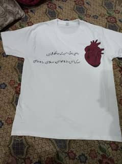 hand made heart touching painted T shirt