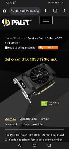 Palit GeForce GTX 1050 Ti StormX 0