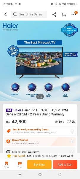 Haier LED TV 32" H32D2M Slim Bezel 5