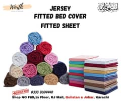 Fitted Jersey Bed Cover, Fitted sheet, Fitted Bedsheet, Elastic wali