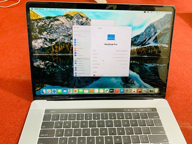 Mackbook pro 2018 i7 16Rm 512ss 4 Gbgarif card Touch Bar 15 inches s 14