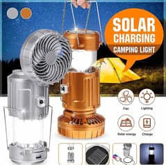 Solar Lantern Powered Light & Fan,6in1Portable Collapsibe Rechargeable