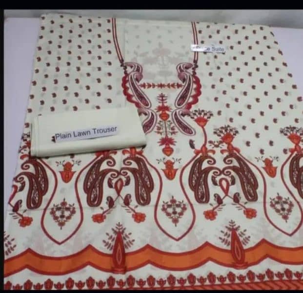 2pc unstitched suit for women's embroidered unstitched dress 5