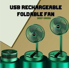 Foldable Telescopic Table Fan with 3 Speeds Control Rechargeable 0