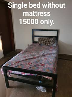Single Bed Iron Without Mattress 0