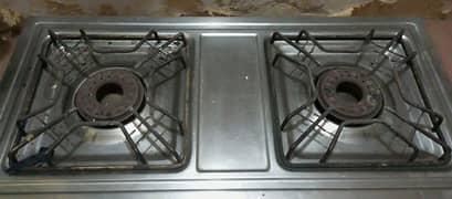 double stove silver stove