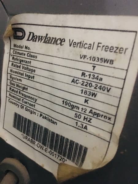 Dawlance Vertical Freezer-03037795875 2