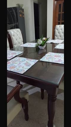 8 chairs wooden dining table for sale 0