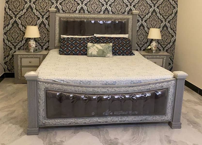 Pure Sheesham wood bed set 0