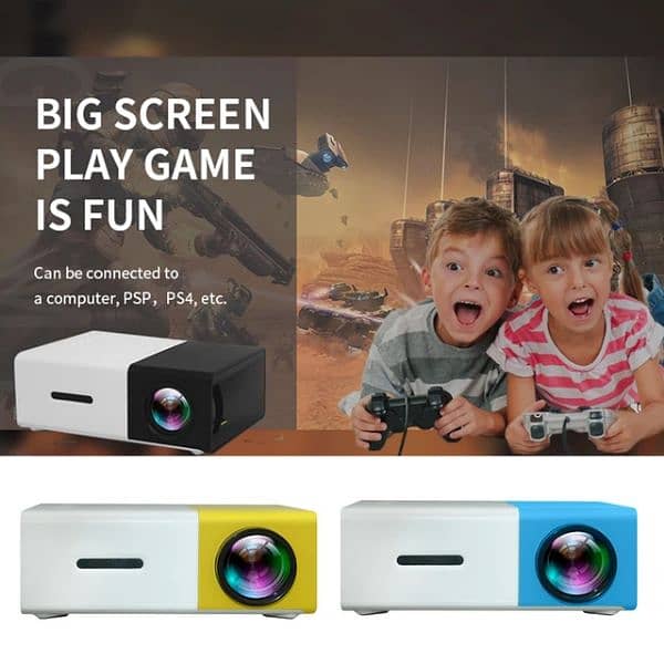 YG300 Mini Portable 1080P HD LED Projector Multimedia Home Theater 2