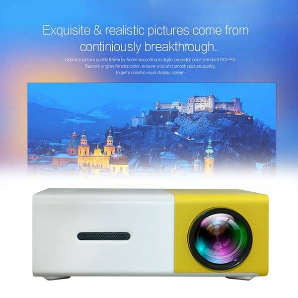 YG300 Mini Portable 1080P HD LED Projector Multimedia Home Theater 3
