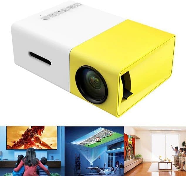 YG300 Mini Portable 1080P HD LED Projector Multimedia Home Theater 11