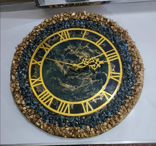 Home Decor Wall Clock /resin art 0