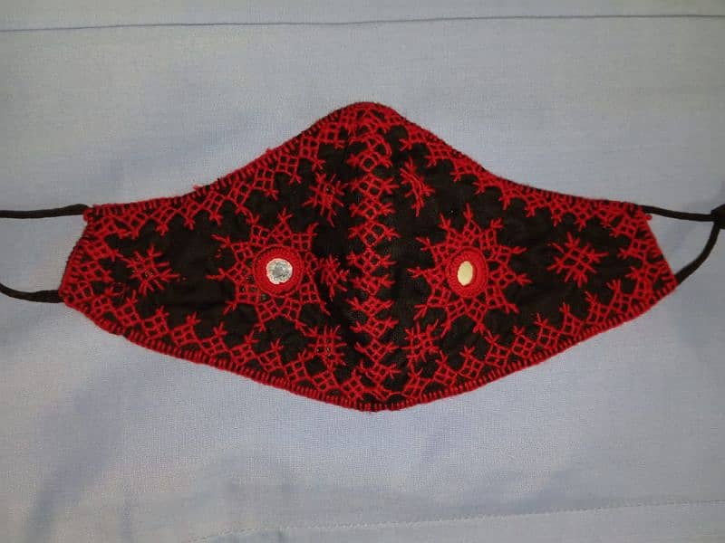 Balochi Embroidery Designs Mask's 2