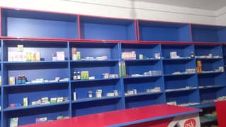 Medical Store Counter, Racks, Shelves (with glass shelves) Lahore 0