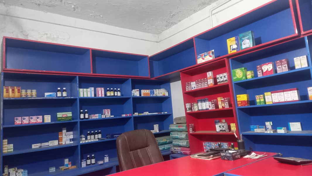 Medical Store Counter, Racks, Shelves (with glass shelves) Lahore 9
