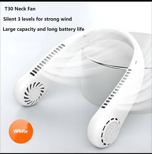 Hot Summer Cooling Neck Fan USB Rechargeable and Wearable Sports Fan 2