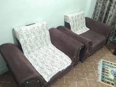 5 seater sofa/bed with table 0