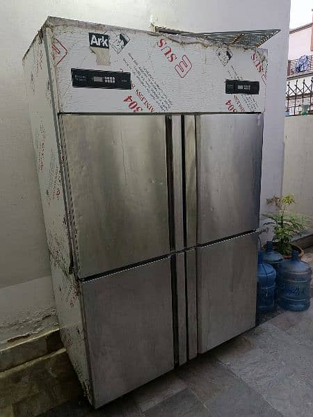 ARK 4 door Dual temp stainless steel fridge 1
