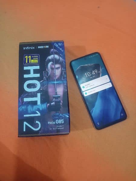 Infinix HOT 12 for sell single hand use mobail hai 6+5/128 hai 0