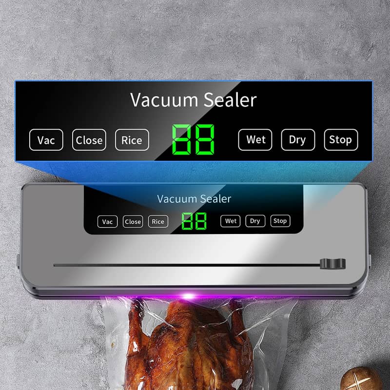 Electric Vacuum Sealer Dry/Wet Food Sealed Packaging Kitchen Food 1