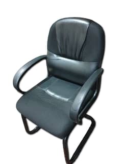 Cushioned Office Chair - Black - Lightweight & Comfortable - 4 Pieces 0