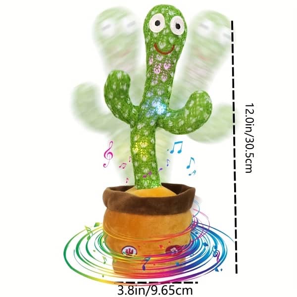 Dancing cactus toy for kids talking repeating 2