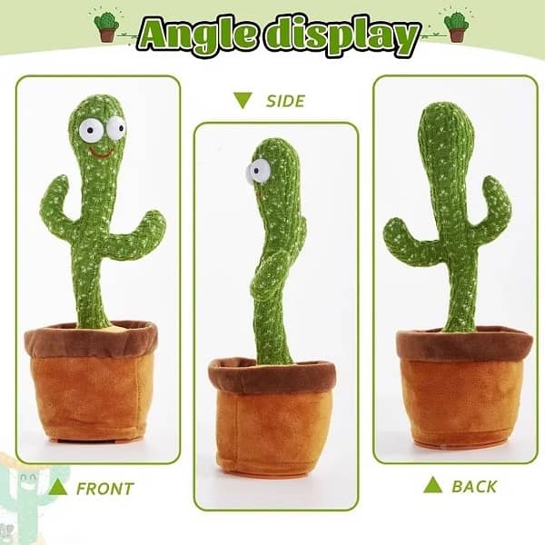 Dancing cactus toy for kids talking repeating 3