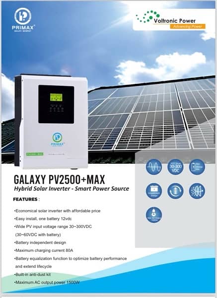 primax Galaxy pv2500+max 1.5KW Available 0