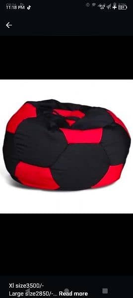 football Bean bags with Free footstool 2